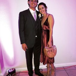 Reformation Merlot Velvet MIDI Dress